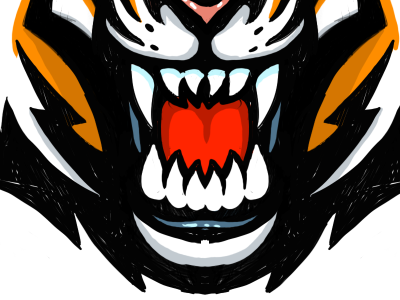 Tiger Head Mascot angry animal head mascot roar sports tiger