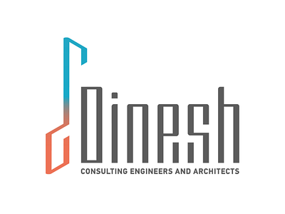 Dinesh consulting logo, professional logo branding graphic design logo