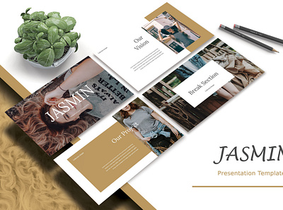 Jasmin-Presentation Template design graphic design illustration prsentation tempalte