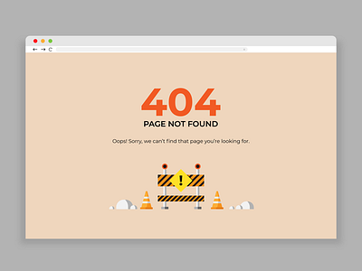 404 Page Under Construction 404 adobe colorful construction illustration page rocks ui ux vector