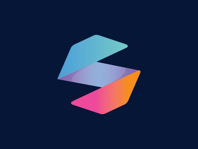S Mobile App Icon gradient polygon mobile icon app icon icon logo s logo