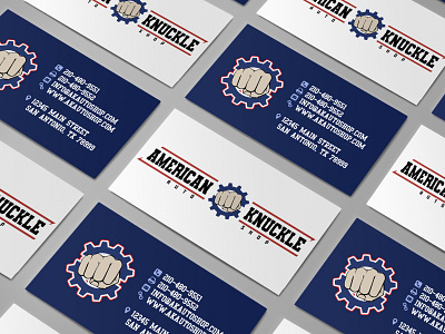 Business Cards for Local Garage adobe auto automotive branding color design garage logos mechanic photoshop