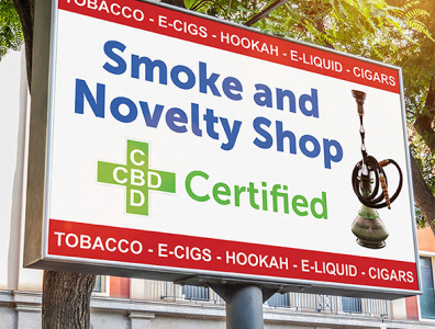 Smoke Shop Sign Mock Up adobe branding color design illustration illustrator logo photoshop vector