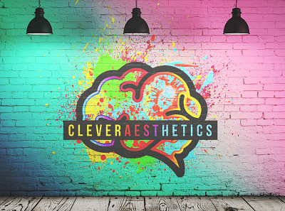 Clever Aesthetics Design Logo Mock Up adobe branding color design illustration illustrator logo mockup photoshop ui vector