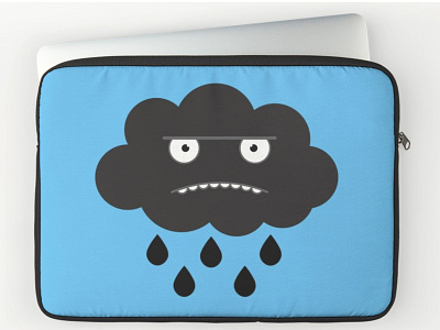 Illustration on Laptop Sleeve cartoon color design illustration art illustrator illustrator design kids product raincloud