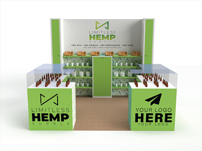 Trade Show Booth 3D Rendering 3d adobe branding color design dimension logos modeling modelling photoshop products sketchup tradeshow vector