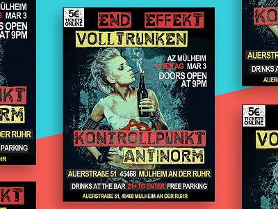 Punk Show Flyer adobe bands color event flyer events flyer flyer design livemusic music musician photoshop punk punkrock rock show