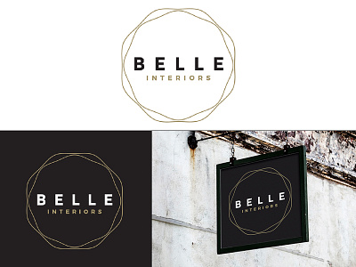 Belle Interiors Logo adobe branding color design illustrator interior design interior designer logo logodesign logos minimal photoshop