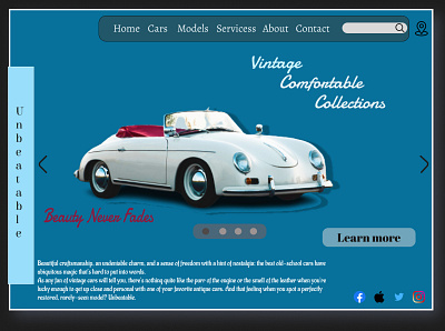 Vintage web design branding graphic design motion graphics ui