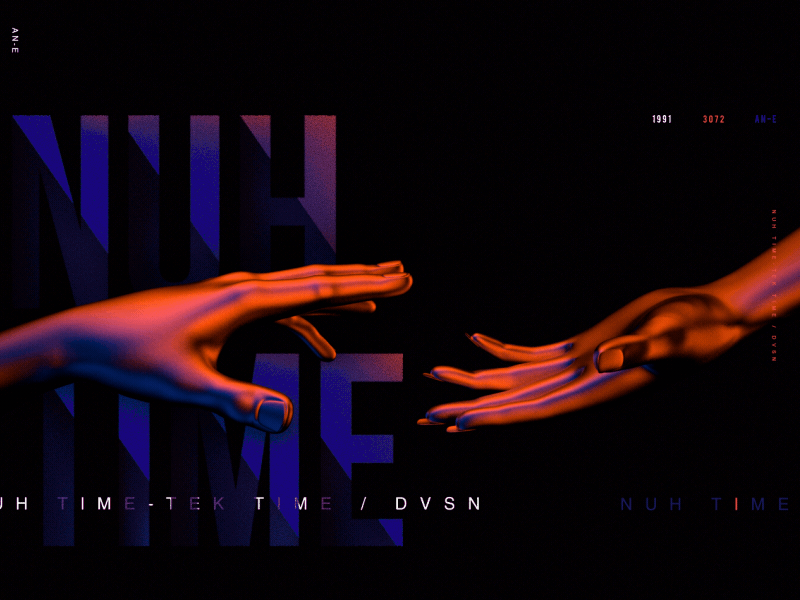 Nuh time Tek time loop 3d artwork c4d illustraion loop