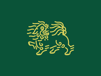 The Snow Lion lion logo outline snowlion
