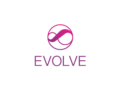 Evolve evolve infinity magenta round