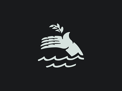 OCEAN COLLECTIVE collective design hand icon iconography illustration logo logo illustration mexican desing ocean olive olive wreath sea logo