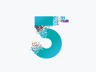 5 Aniversary 5year logo type