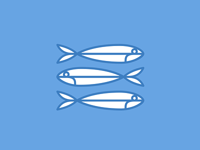 Sardines design digital illustration icon iconography logo sardines woodmark