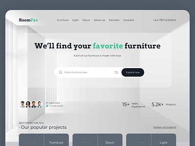 RoomFav website design