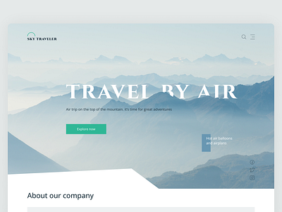 Sky Traveler design concept design figma travel trip ui ui design uidesign uiux web web page webdesign webpage website