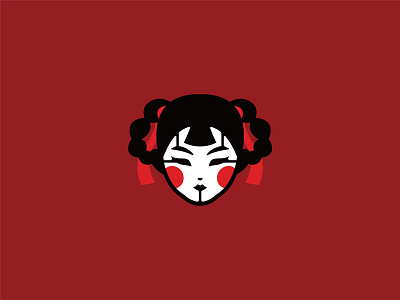 Ms Rong logo 中国 中式 人的 商标 女孩 字符 插图 设计