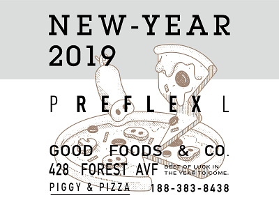 2019猪年 2019 包装 包装设计 披萨盒 新年 猪年