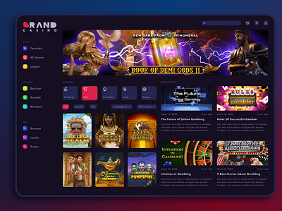 Casino concept betting casino design flat gambling ui