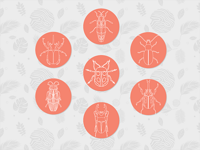 Pattern illustration- Dribble Shot Two digital illustration insect line drawing nature pattern