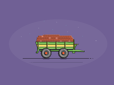 Shot 6 : Tractor series digital fine arts flatdesign graphics illustration illustrator minimal series tractor vector visual design