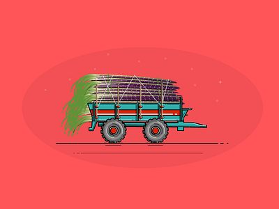 Shot 7 : Tractor series 2d adobeillustrator flatdesign graphicdesign graphics illustration sugarcane tractor tractor series transportation vector vector art