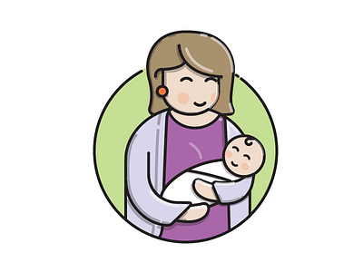 Baby Monitoring Onboarding 2 Dribble adobeillustrator character flatdesign graphics illustration illustration digital minimal motherhood onboarding screen design