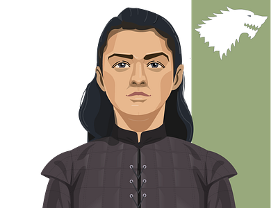 AryaStark : Not today... branding character design digital face flat design got graphic graphics illustration illustrator minimal portrait ui vector