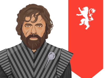 Lannister Dribble adobeillustator beard character design digital face flat design gameofthrones graphic graphics illustration illustrator minimal portrait ui vector