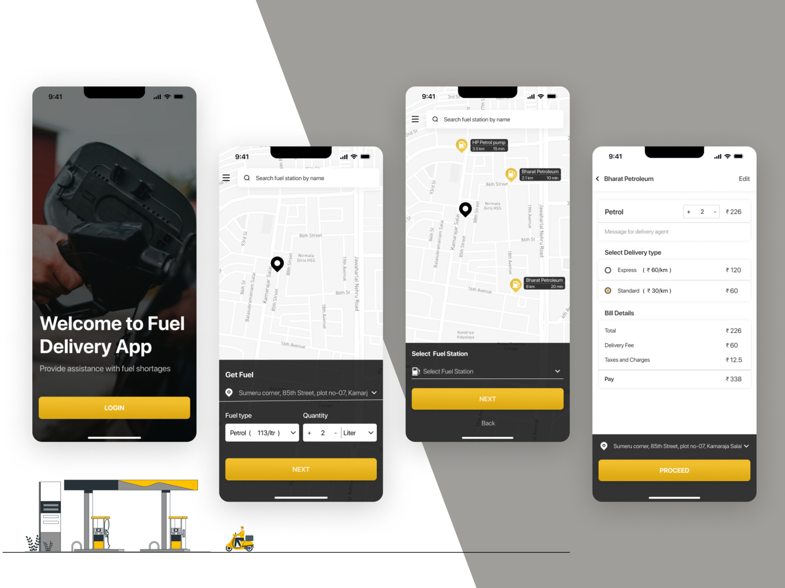 Fuel Delivery App by Divya Koli on Dribbble