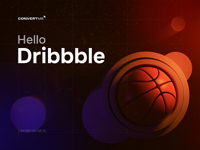 Hello Dribbble! 3d design graphic design hello dribbble illustration