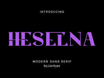 Heselna sans serif display brush design display font displayfont font futuristic font illustration logo modern font retro font