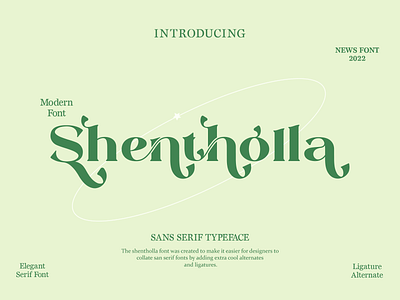 Shentholla font brush design display font displayfont font futuristic font illustration logo modern font retro font