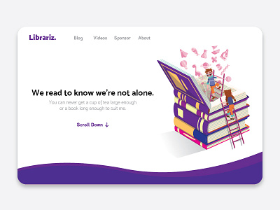 Day003 - Landing Page 003 challange children dailyui landing page library read ui ux website