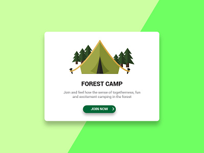 Day016 - Pop Up Overlay 016 ad camp dailyui design forest overlay pop up ui web