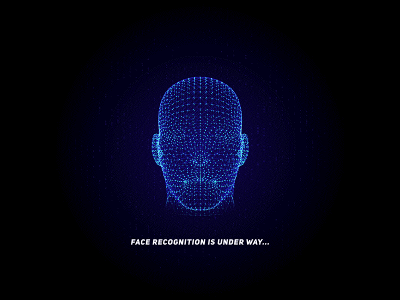 Artificial intelligence - Face recognition 3d ae ai animation artificial artificial intelligence detection face face recognition faceid fui future gif identify intelligence motion particle scanning unlock validation