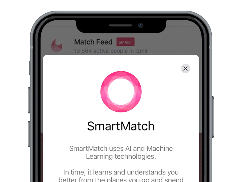 Artificial intelligence Smart Match ae ai animation artificial intelligence circle design fui future gif light loading logo match motion pink smart smart match ui
