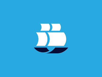 L I B E R blue boat branding identity liber logo sailing ship