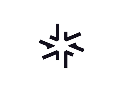 Snowflake Logo geometry icon logo mark minimal monoline snow snowflake star sun symbol winter