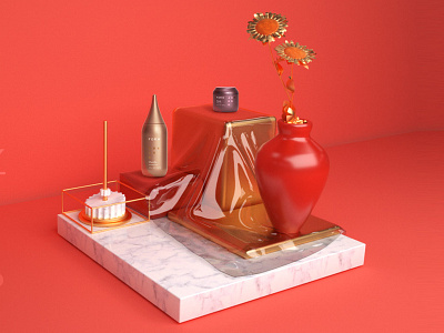 Chinese new year cinema 4d