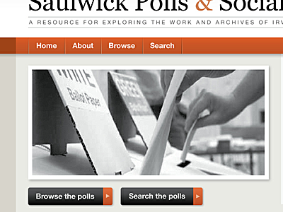 New design for Poll site buttons interface navigation orange