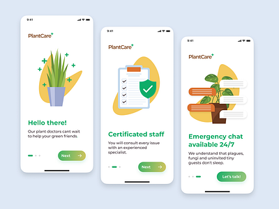 Mobile app onboarding screens UX/UI Design