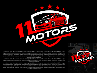 11 MOTORS LOGO 11 logo 3d animation branding design emblem logo graphic design illustration logo logo and branding logo design minimal logo motion graphics motor logo pictorial logo typography ui ux vector watermark logo