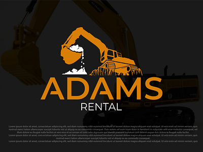 ADAMS RENTAL LOGO logo design watermark logo