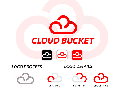 Cloud Bucket branding logo logo design watermark logo