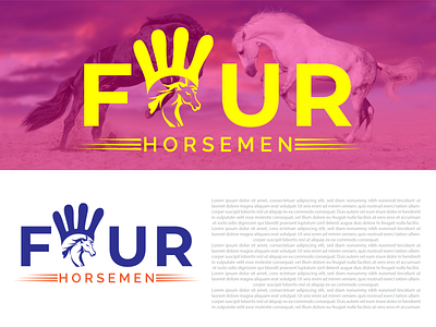 Four Horsemen graphic design watermark logo