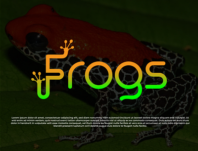 Frog logo graphic design watermark logo