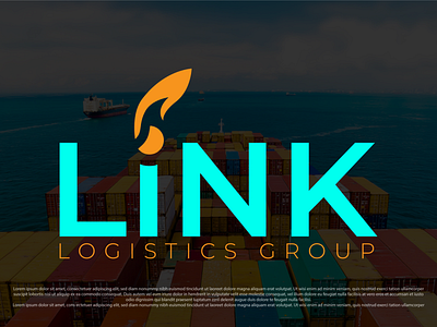 Link graphic design watermark logo