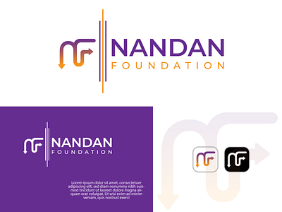 Nandan graphic design watermark logo